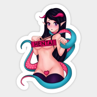 Kawaii Succubus Anime Girl witch Tentacles Sticker